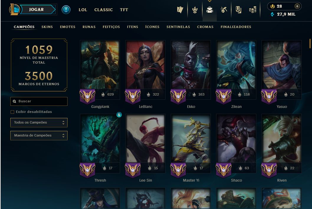 CONTA DE LEAGUE OF LEGENDS (LOL) CONTA COM MUITOS RECURSOS!