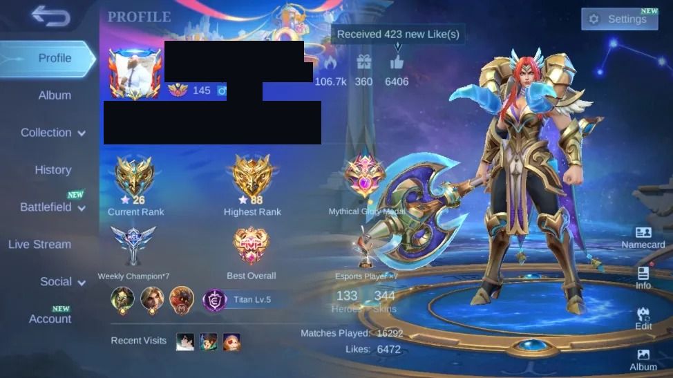 344 SKINS - 4 ZODIAC - FULL HEROIS E EMBLEMAS
