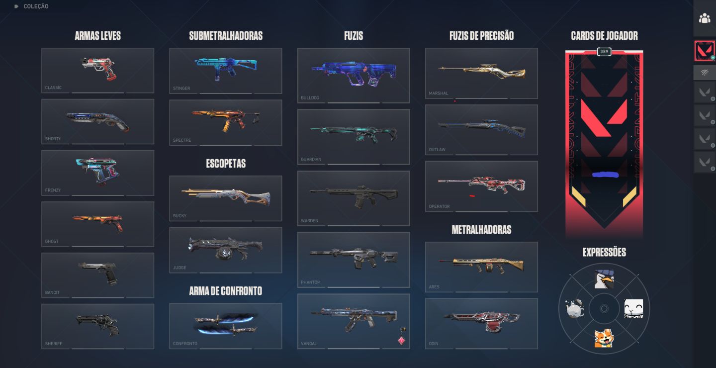 Conta de valorant full acesso com varias skins quero me desfazer