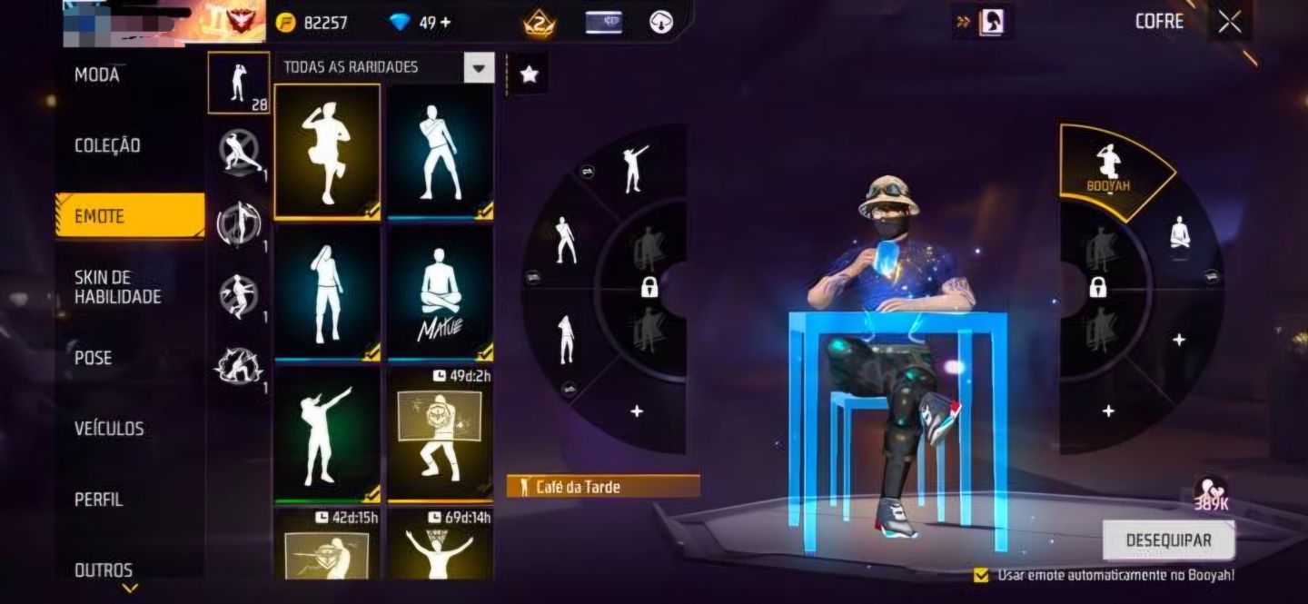 Conta com arma atributada para ap,ump roxa e xm8 e muitas skin e aproveitar