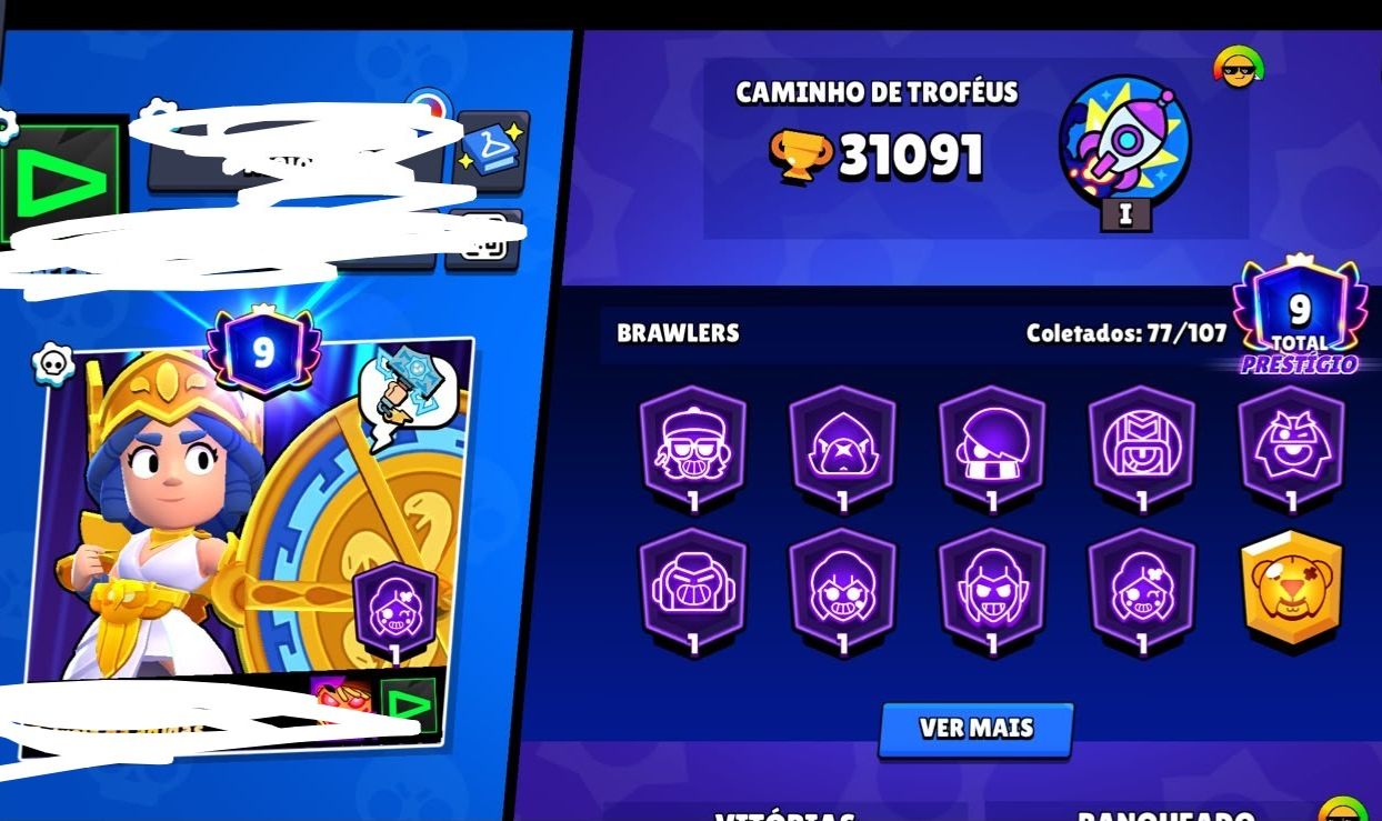Conta rara de Brawl 30k muito boa varias skins e varios brawlers upadas