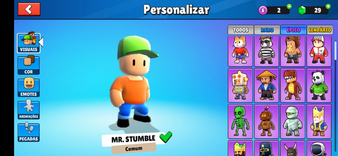 Conta de stumble guys