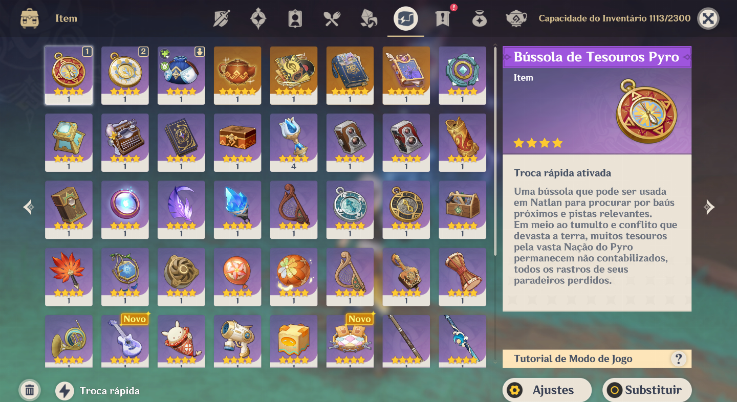 |Genshin AR60| 21K Gemas + 57 Personagens 5 + 16 Armas 5 Kinich top 2% Ganyu 3%