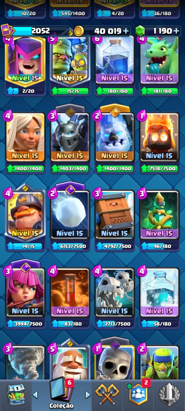 Conta Clash Royale Nível 2052 com 9 anos de Criação