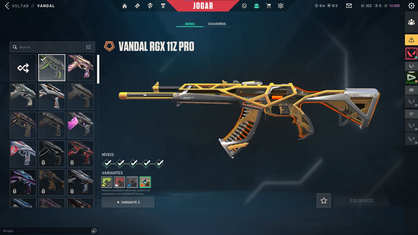 CONTA VALORANT | 12 SKINS MELHORES SKINS | RGX + KARAMBIT SUBLIME + XENOCAÇADORA