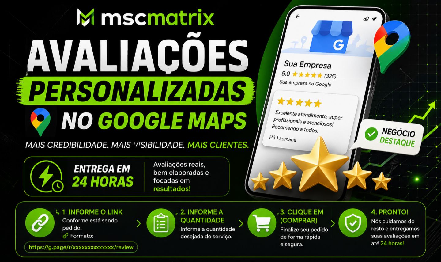 Avaliações Personalizadas Google Maps