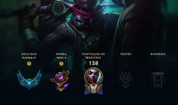 CONTA PLATINA 4 / 60 SKINS / Honra 4