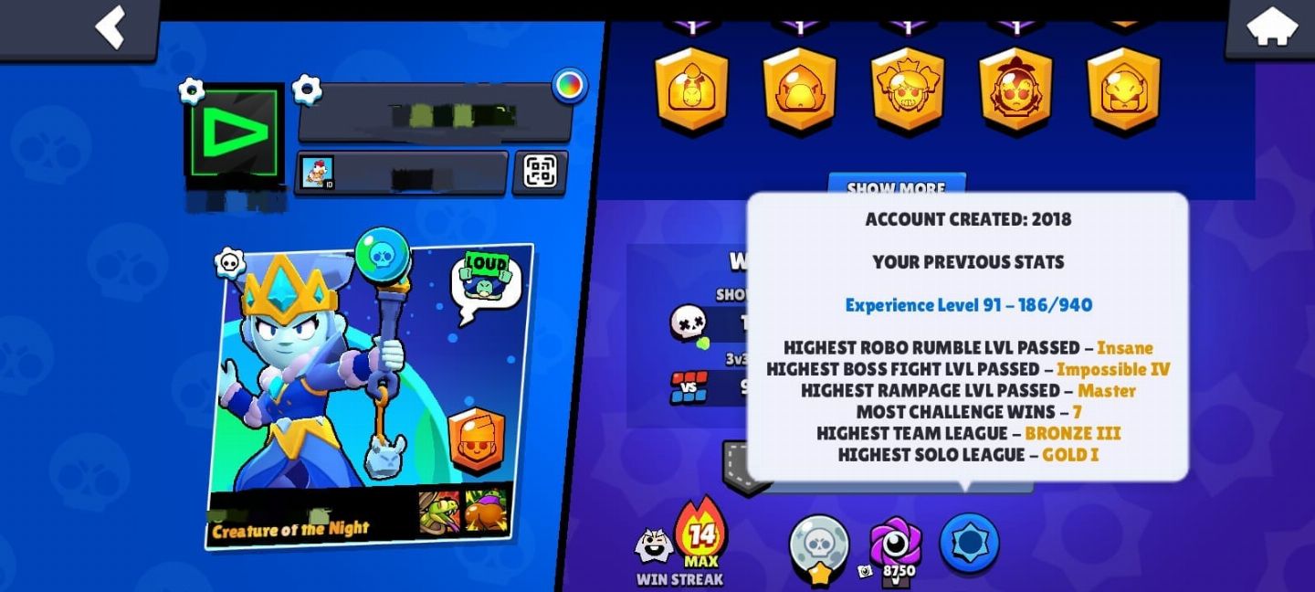 CONTA RARA BRAWL STARS + CLASH ROYALE