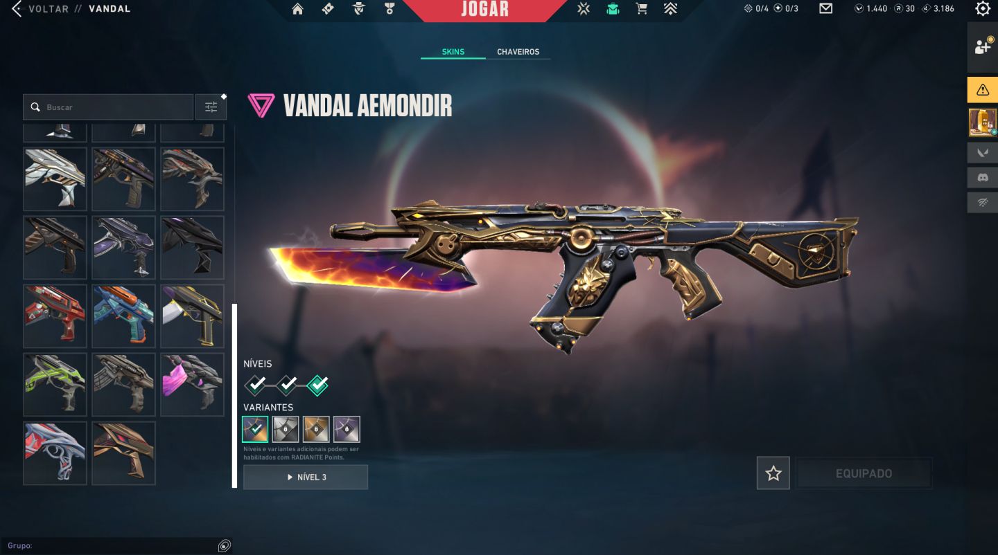 Conta Valorant com mais de 70 skins COMPRADAS