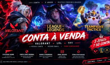 CONTA LOL + TFT + VALORANT (SKINS MITICAS/LENDÁRIAS/LIMITADAS)