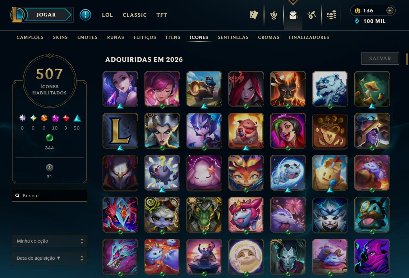 LOL 2014 | D1 75 PDL | EX-MESTRE | 234 SKINS | 4 ULTIMATE | 23 LENDÁRIAS