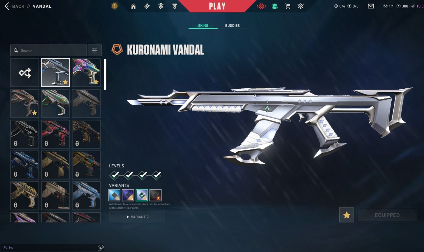 Promoção! 1K Gastos Conta Valorant: 5 Facas + 4 Vandals + 2 Phanthons