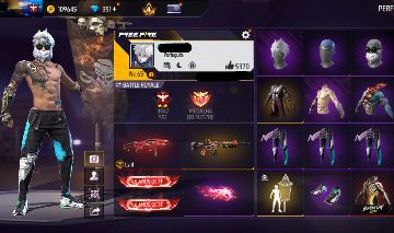 Conta free fire gemada com barbinha, punho, entrada, bandeirao, angelical azul
