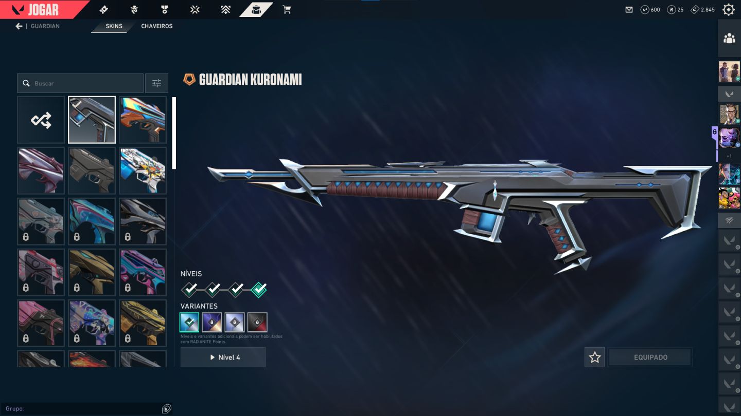Conta Valorant Full Acesso 64 Skins, Faca Kuronami, Espada Oni e Muito Mais