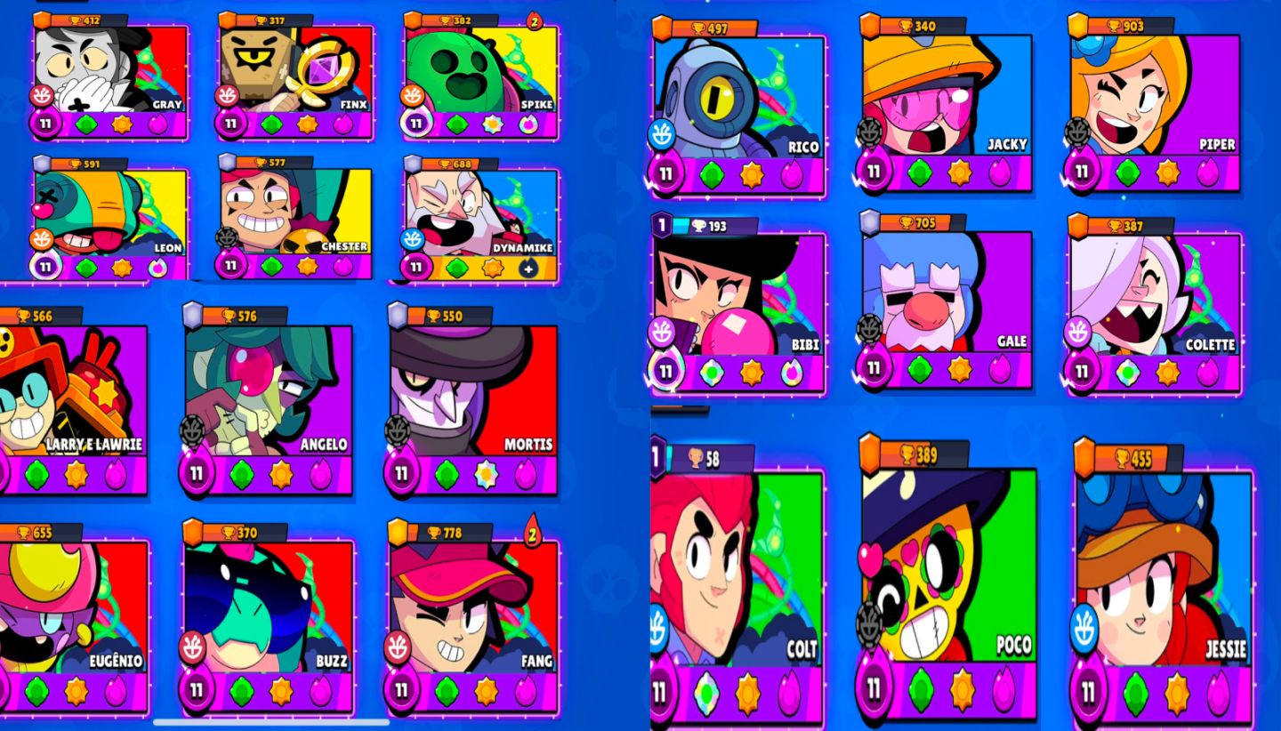 Conta super boa brawl starts ( 99 Brawlers )