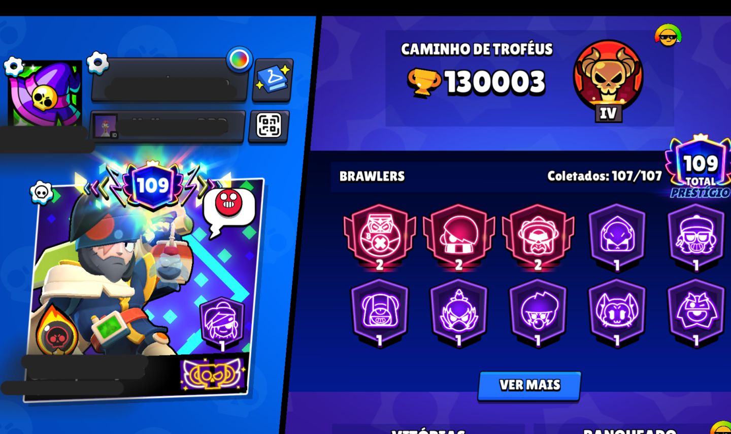 CONTA BRAWL STARS MAXIMIZADA (END-GAME) - 130.000K TROFÉUS - FULL BRAWLERS