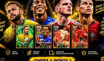 CONTA EFOOTBALL CR7 BIG TIME RONALDINHO BIG TIME E OUTROS ÉPICOS INÉDITOS