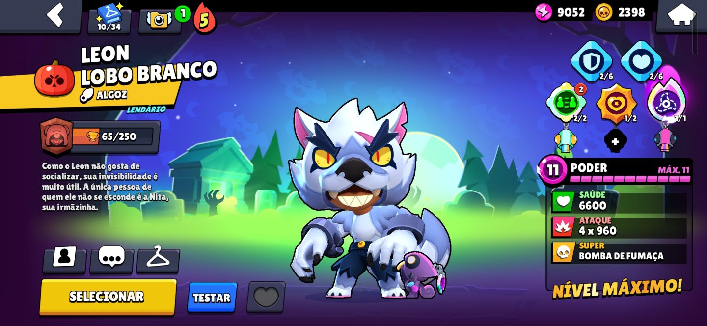 CONTA BRAWL STARS, EXTREMAMENTE GEMADA, DIVERSAS SKINS, E PASSES