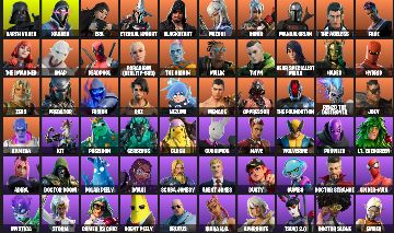 CONTA FORTNITE FA 134 SKINS | MISTICA | TONY STARK | LARA CROFT | SPIDERMAN