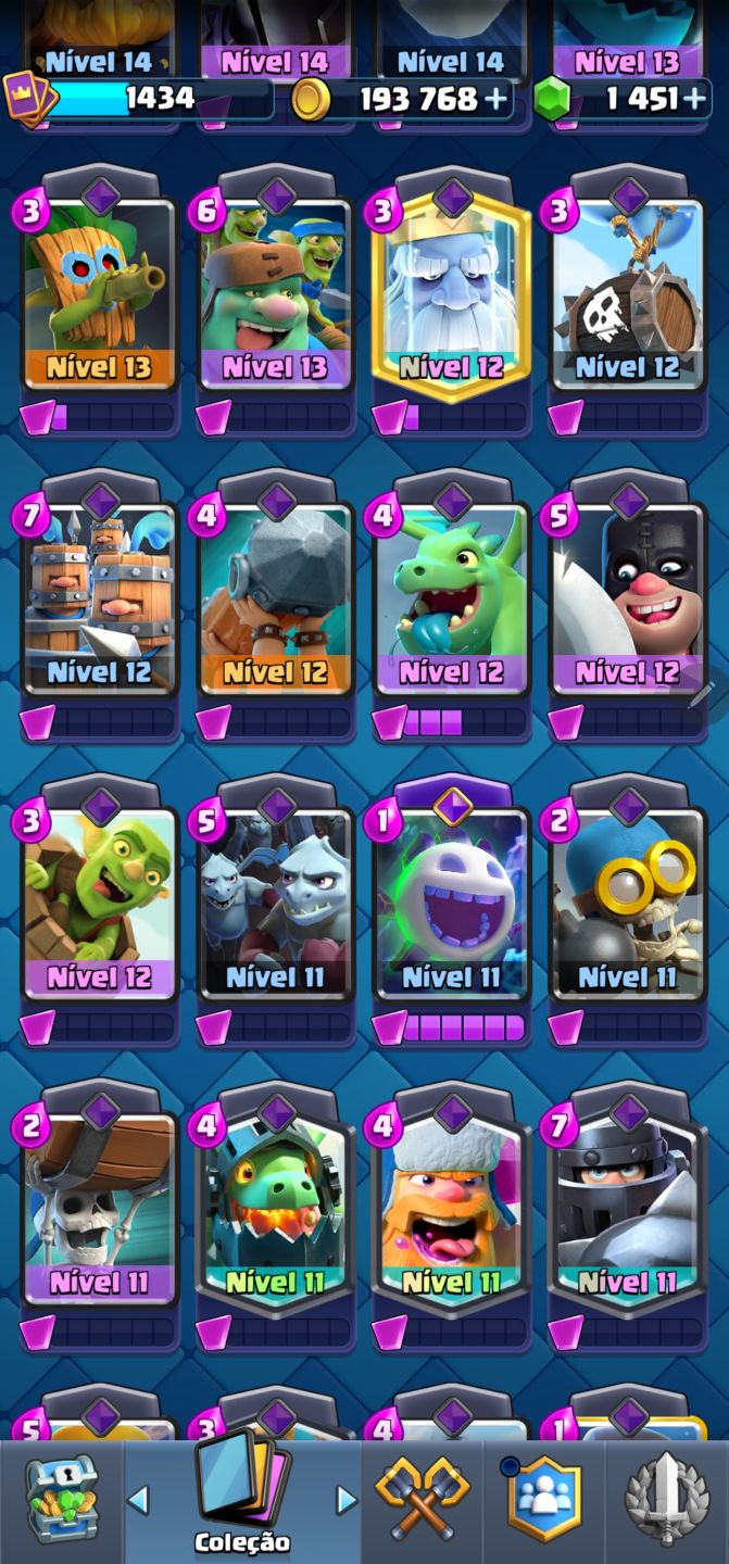 CONTA CLASH ROYALE | 12.2K TROFÉUS (ARENA 29) | 122/122 CARTAS (100%) | NÍVEL 16
