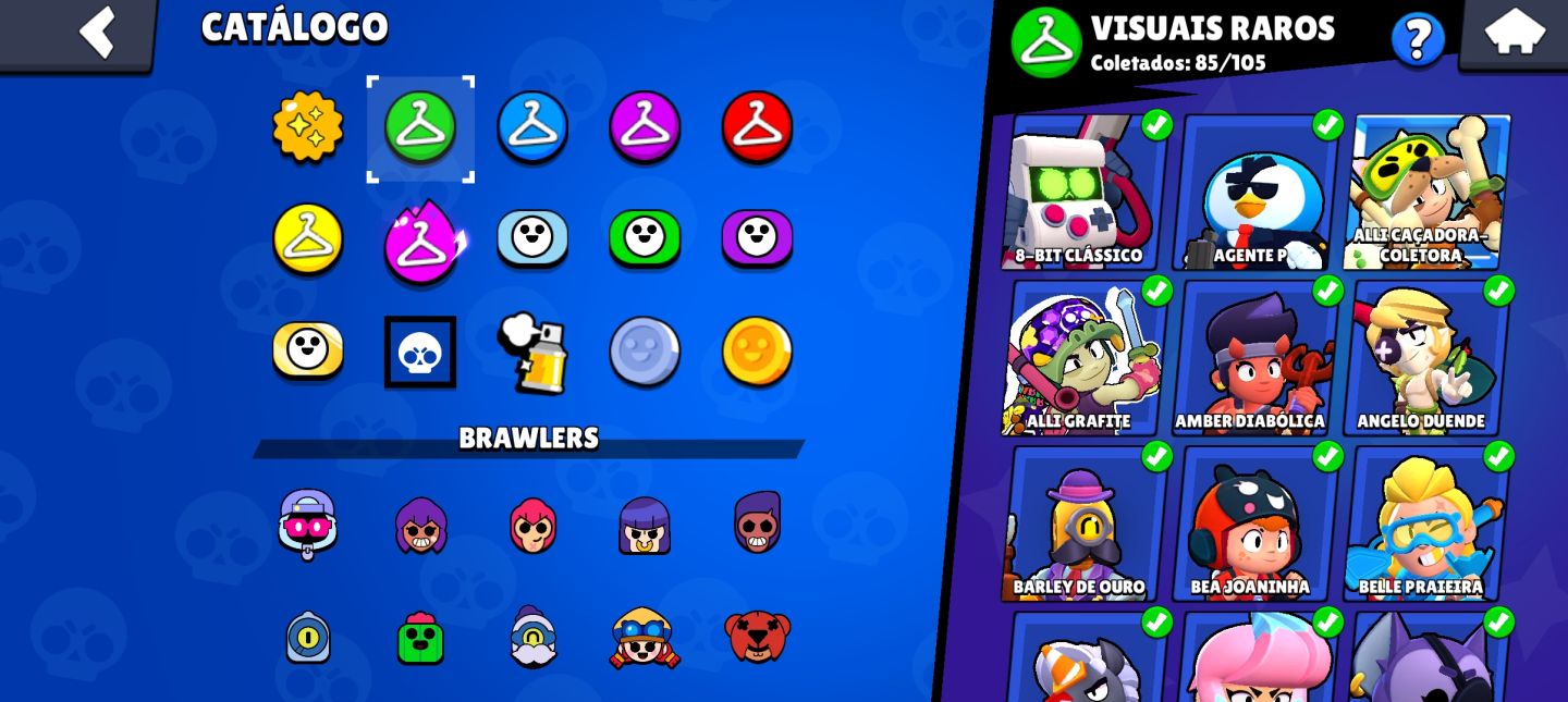 CONTA BRAWL STARS COMPLETA! 68K !VÁRIOS NÍVEL 11!! CONTA DE 2022! ! MUITAS SKINS