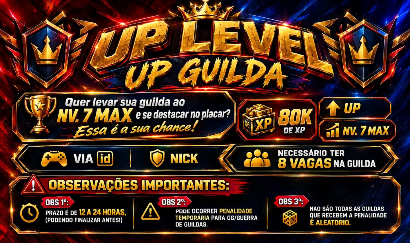 XP DE GUILDA PRA SUBIR LEVEL DA SUA GUILDA