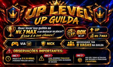XP DE GUILDA PRA SUBIR LEVEL DA SUA GUILDA