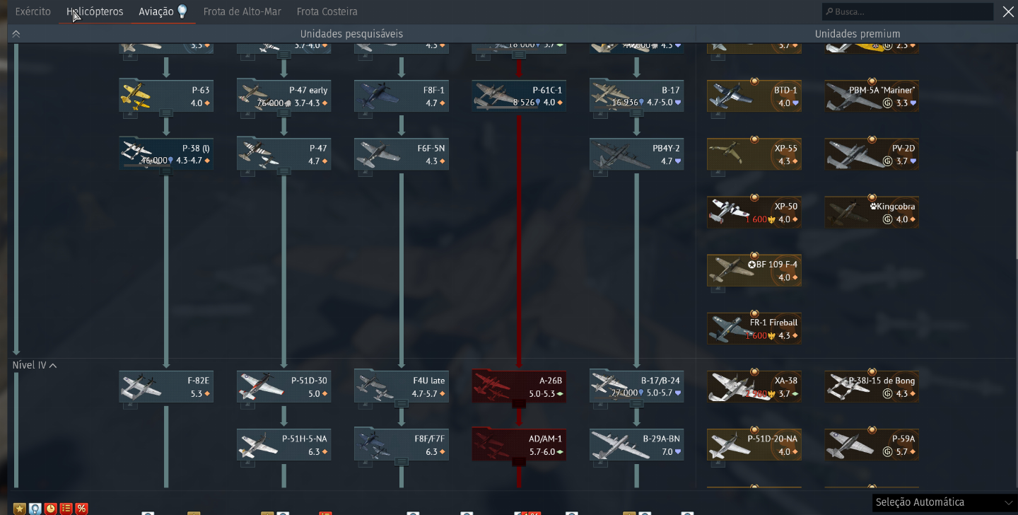 CONTA WAR THUNDER 2013 - 45 VEICULOS PREMIUM - MAIORIA DOS TOP TIER!