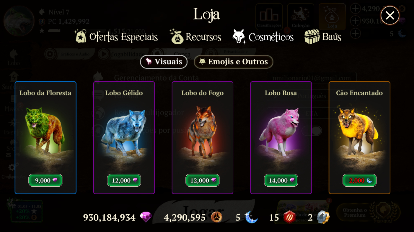 THE WOLF - RPG | MOEDAS + JÓIAS + RECURSOS | ANDROID E IOS