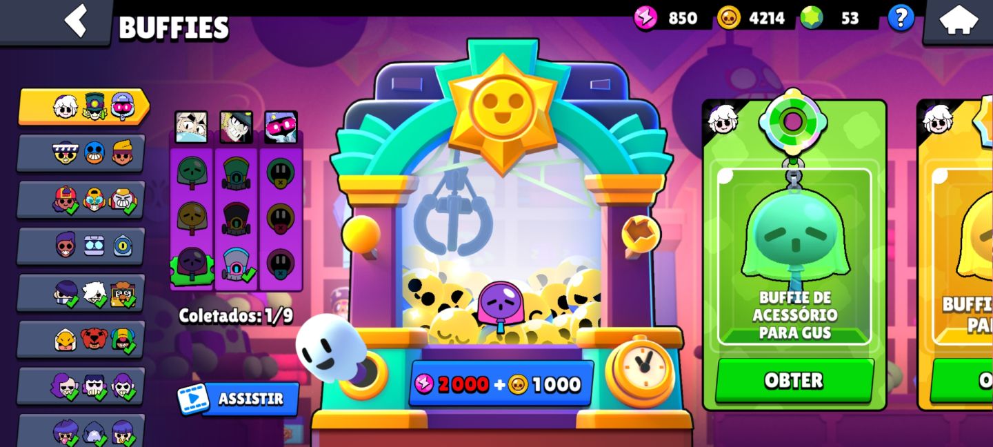 Conta de brawl de 2020,todos os brawlers,skins de hyper,brawlers quase 3k
