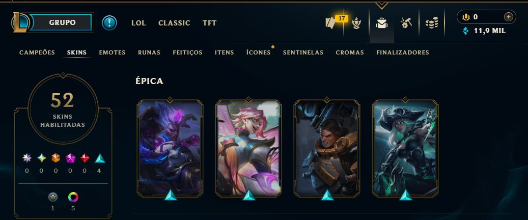 CONTA PLATINA IV FULL ACESSO lvl 59