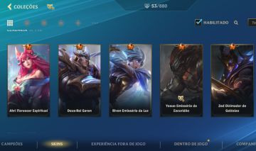 Conta de Wild Rift recheada de skins que o pessoal procura.