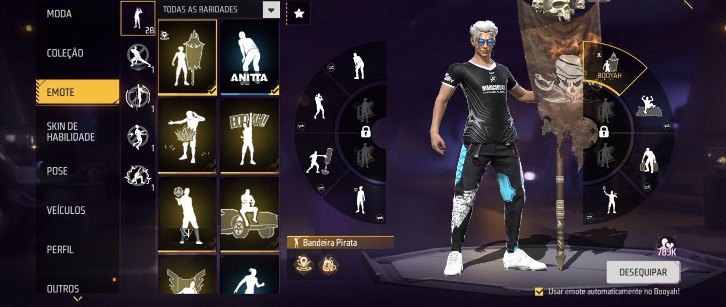 Conta Free Fire com Angelical Azul