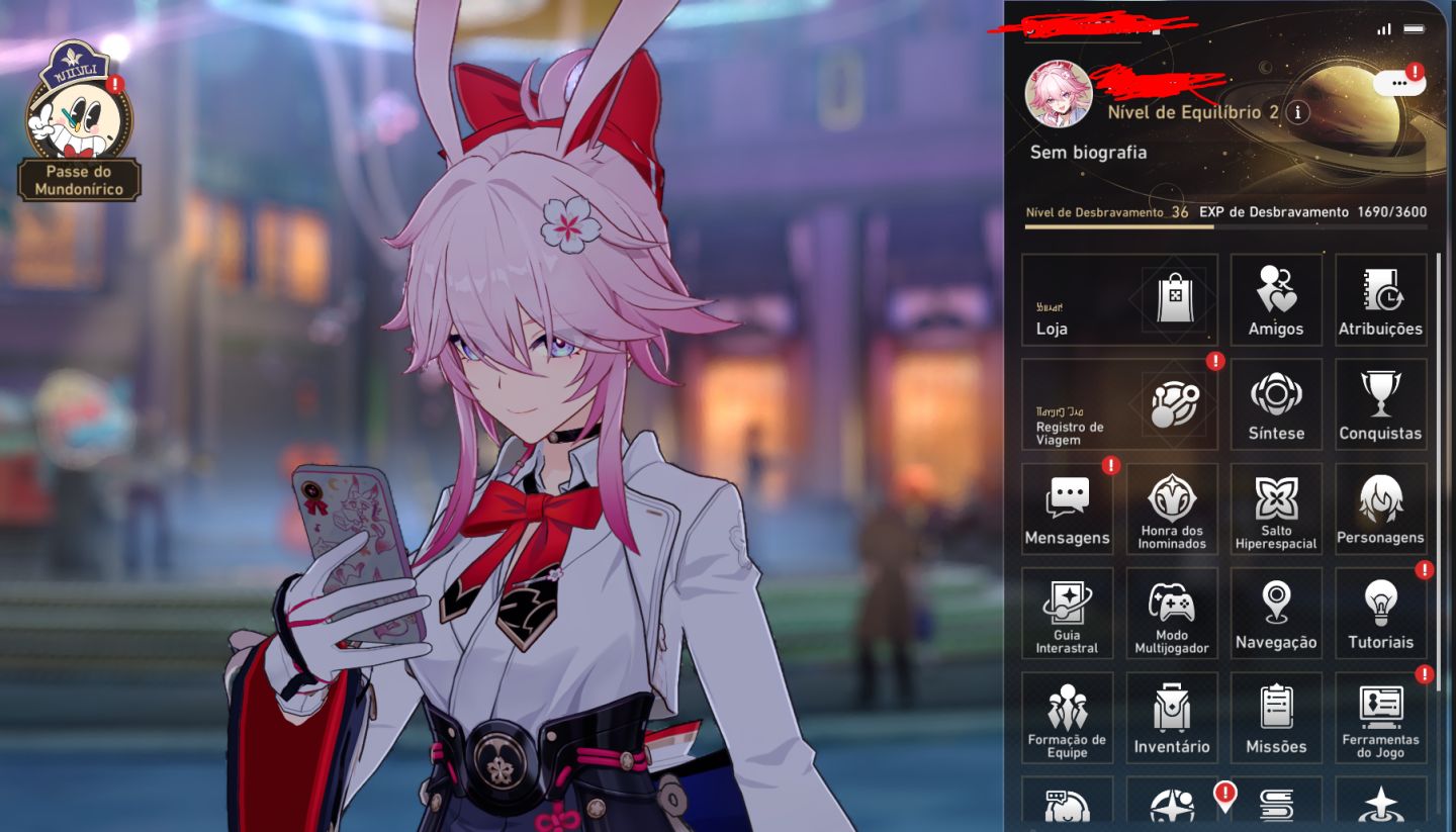 Conta Honkai Star Rail Euforia Team lv 36 todos eventos on user e niver livres