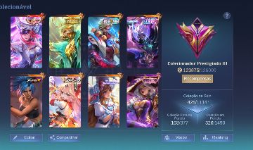 CONTA MOBILE LEGENDS COM 428 SKINS TOP