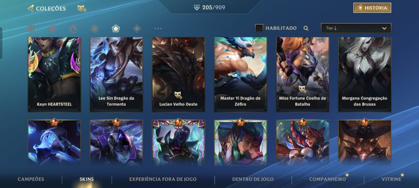 Conta wild rift com 205 skins com varias skins de gacha