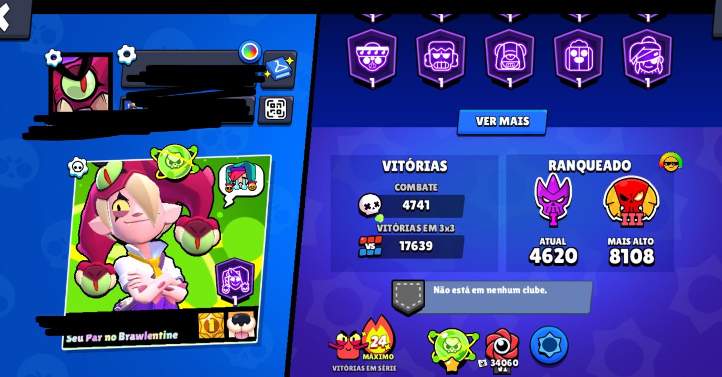 CONTA BRAWL STARS ANTIGA, RARA, GEMADA, SEMI-FULL (PREÇO NEGOCIÁVEL)