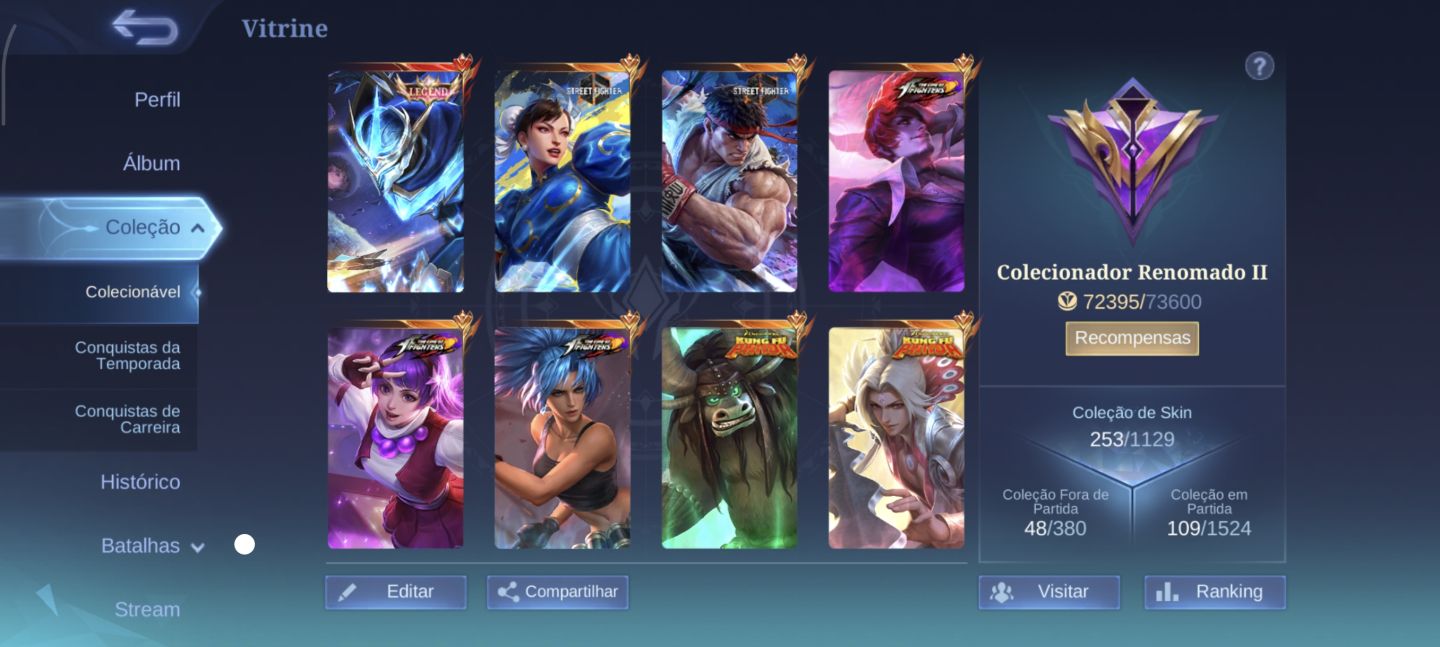 CONTA COMPLETA COM MUITAS SKINS COLLAS, CHAMA NAS PROPOSTAS!!