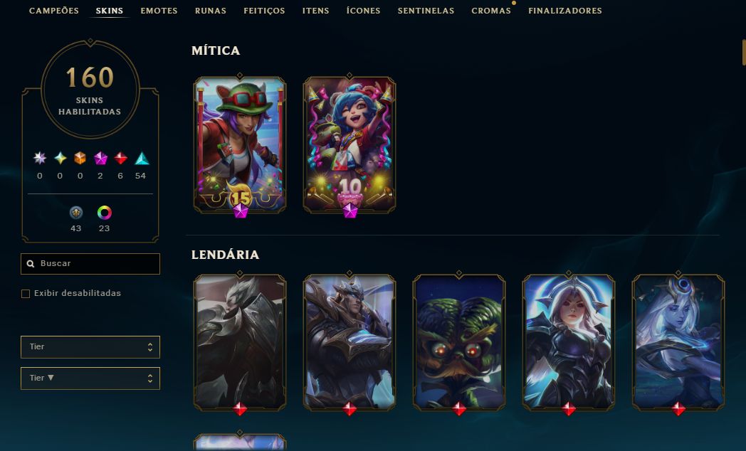 CONTA LOL LVL 554 | TODOS OS CAMPEÕES | 160 SKINS |TODOS OS DADOS DE RECUPERAÇAO