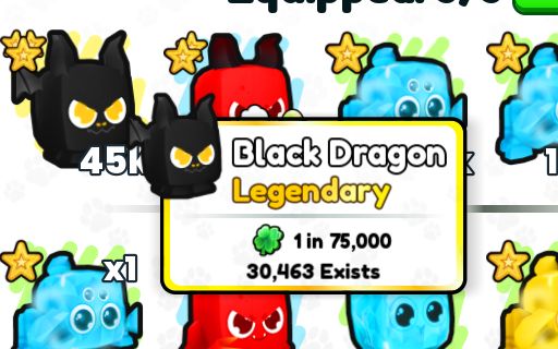 Pet universe 10k+ Dano pet / Ember Monster / Black dragon / Ruby Majesty