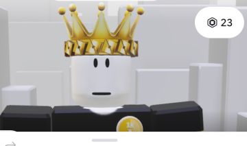 CONTA DE ROBLOX ( Gold Crown of ) ( jogo com 1.6K de visitas )