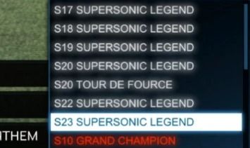 CONTA ROCKET LEAGUE COM VARIAS TAGS SSL, FENNEC, OCTANE BRANCO ENTRE OUTROS