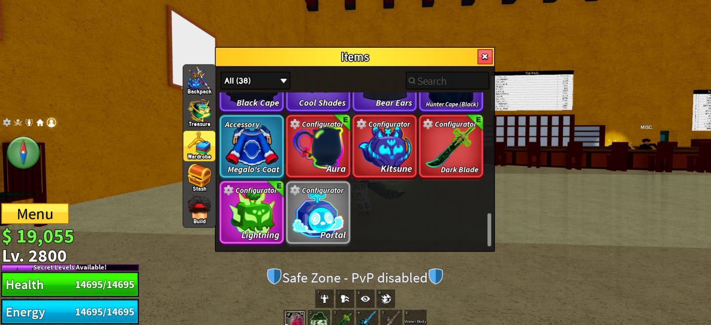 CONTA BLOX PERM BUDA, PORTA E LIGHTNING. GAMEPASS 2X DROP E MAIS NA DESCRISAO