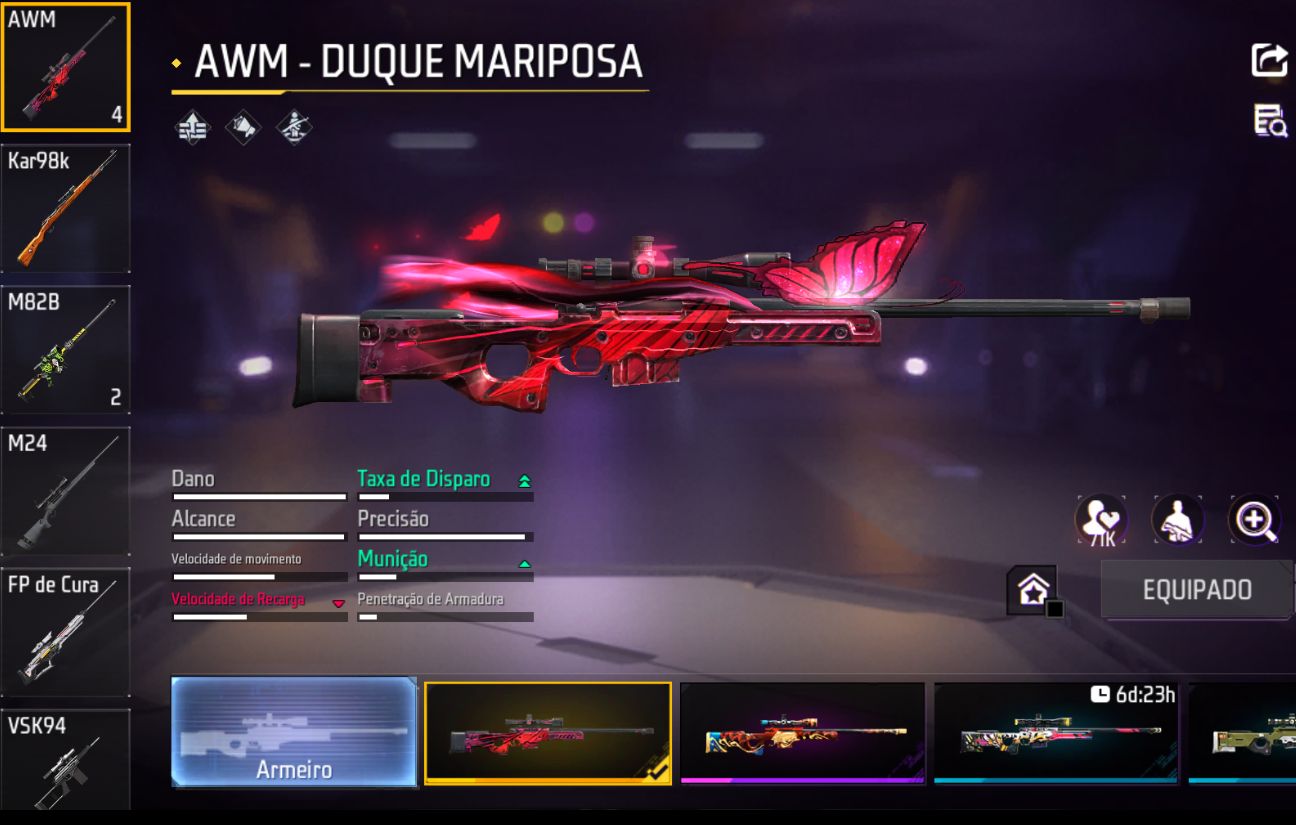 CONTA FREE FIRE NÍVEL 46