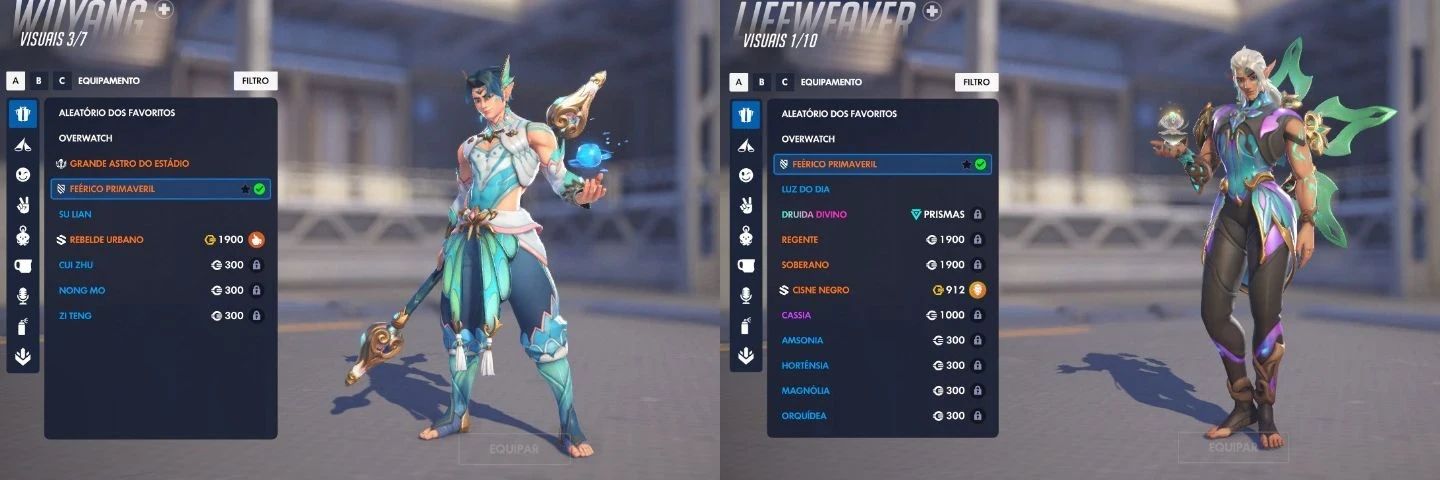 Conta Overwatch Platina + 100 Skins + 2 Arma Mitica + 3 Personagens Miticos