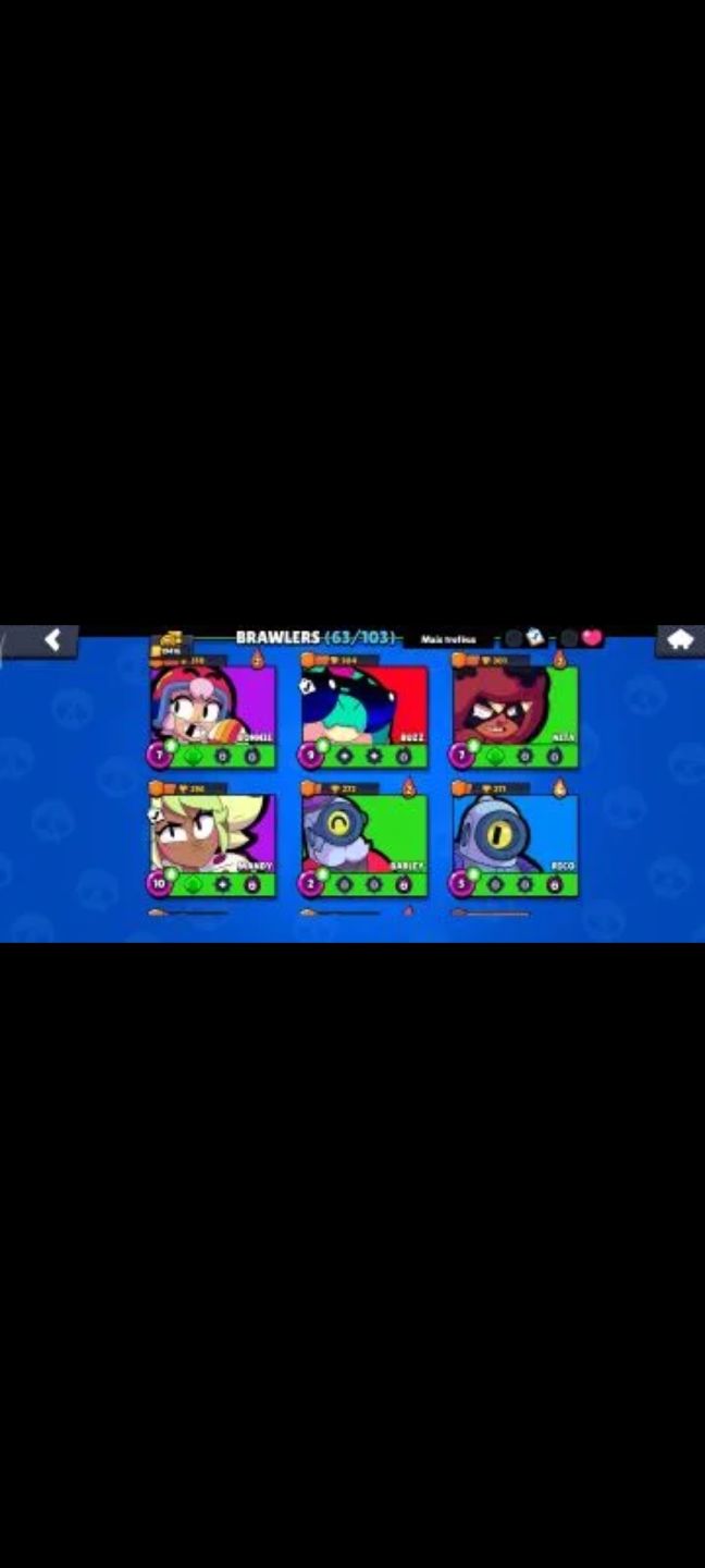 CONTA DE BRAWL STARS COM MUITOS TROFEUS E SKINS LENDARIAS