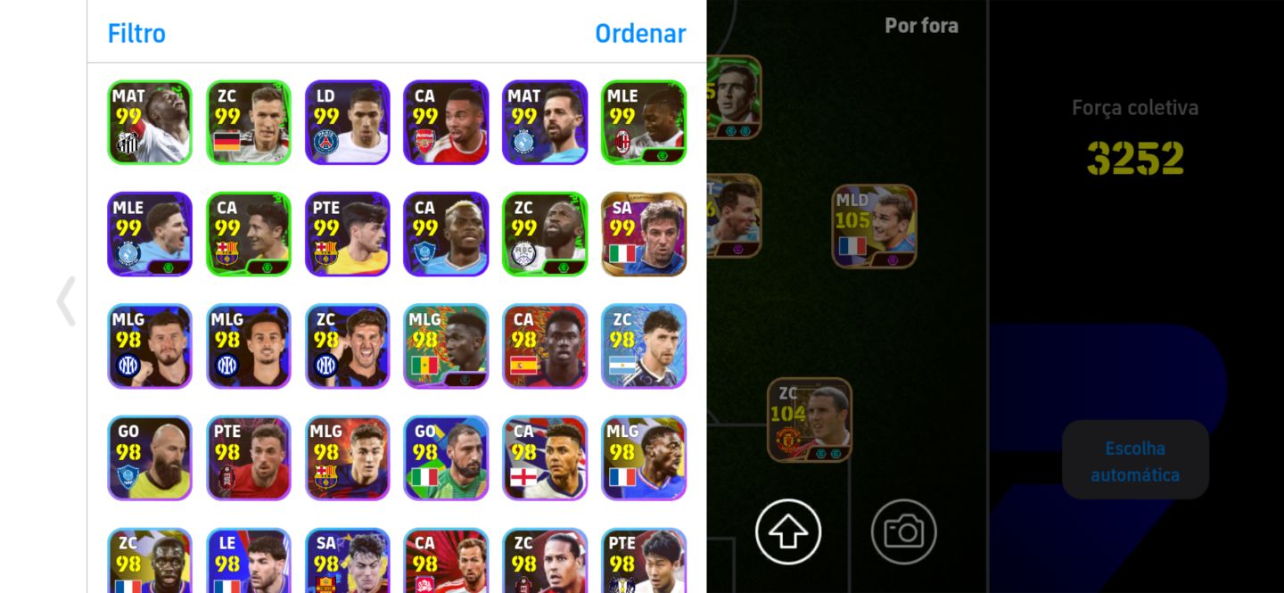 CONTA EFOOTBALL BOA +3250 DE FORÇA SO KONAMI