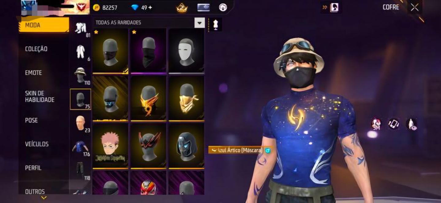 Conta com arma atributada para ap,ump roxa e xm8 e muitas skin e aproveitar