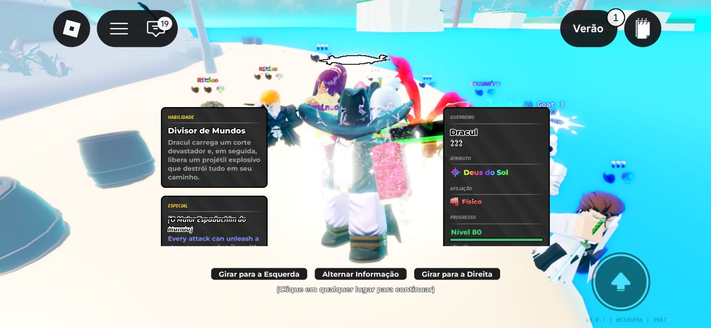 Conta anime warriors 3 com 121 m de power e doversos secretos incluindo o novo
