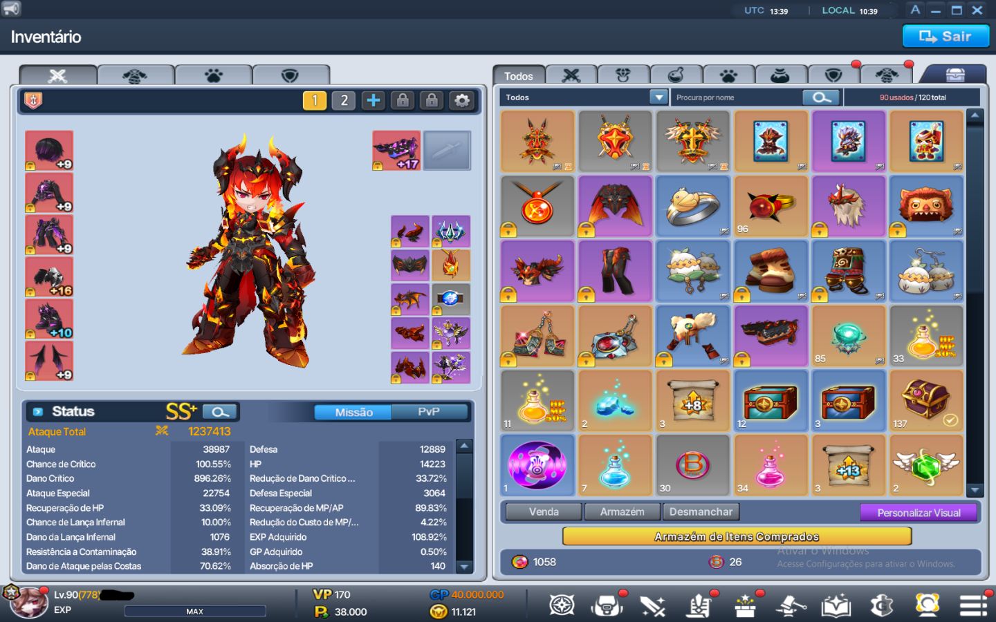 Conta CLV 778 | Zero 8,1KK | 21 personagens 1KK+ 4 800k+ | Maioria com SR